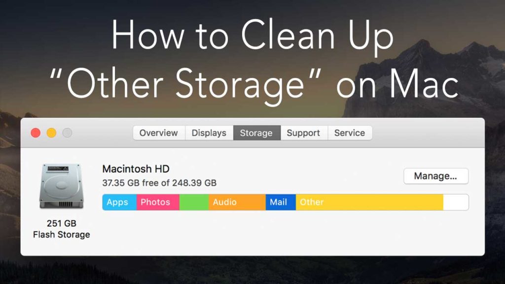 how to delete the other storage on mac